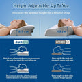 Premium Bamboo Cervical Memory Foam Pillow – White Standard, Cooling Cover & Neck Support