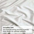 2000TC Microfibre Zipper Quilt Cover Set - 3 Piece, Raw White, Double