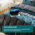 2000TC Microfibre Zipper Quilt Cover Set - 3 Piece, Bohemian, Double
