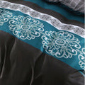 2000TC Microfibre Zipper Quilt Cover Set - 3 Piece, Bohemian, Double