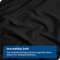 2000TC Microfibre Zipper Quilt Cover Set - 3 Piece, Black, Double