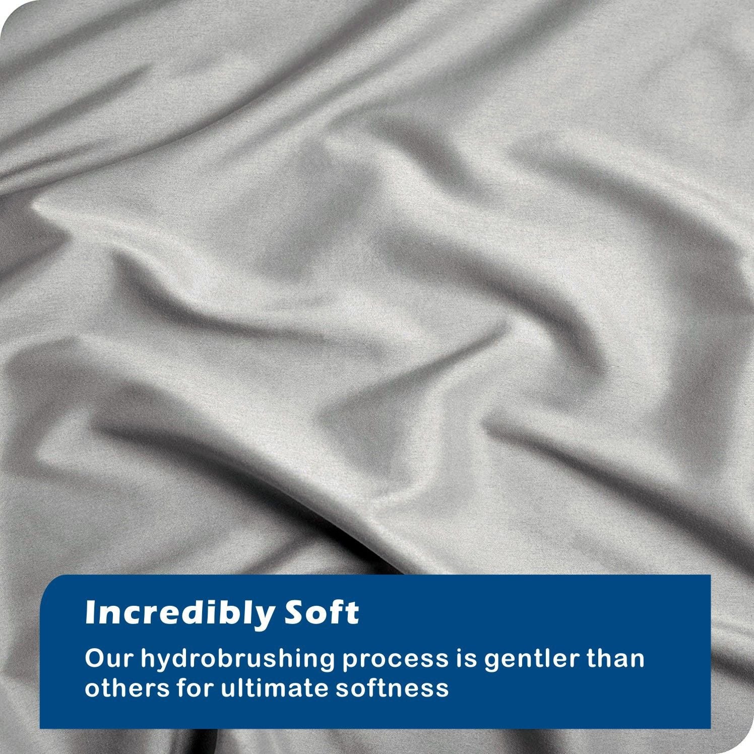 2000TC Microfibre Zipper Quilt Cover Set - 3 Piece, Silver Gray, Double