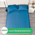 3 Piece 2000TC Microfibre 40cm Deep Pocket Fitted Sheet Set with Pillowcases - Ocean Double