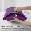 3 Piece 2000TC Microfibre 40cm Deep Pocket Fitted Sheet Set with Pillowcases - Purple Double