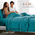Premium 2000TC Microfibre Deep Pocket Bed Sheet Set - 4 Piece, Biscay Blue, Double