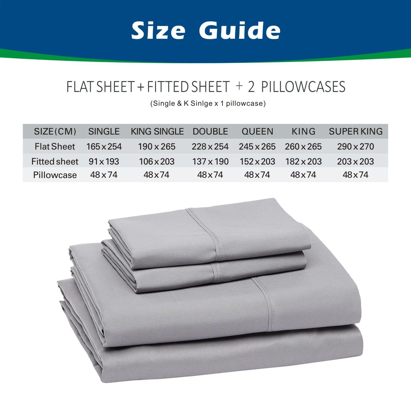 Premium 2000TC Microfibre Deep Pocket Bed Sheet Set - 4 Piece, Biscay Blue, Double