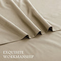 2000TC Microfibre Deep Pocket Bed Sheet Set - 4 Piece, Camel Beige, Double