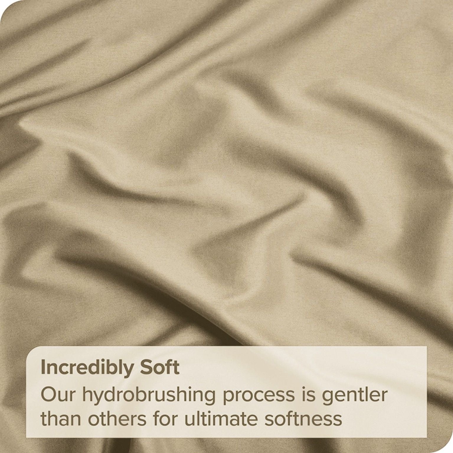 2000TC Microfibre Deep Pocket Bed Sheet Set - 4 Piece, Camel Beige, Double