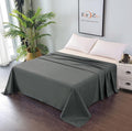 Elegant Comfort 1 Piece Dark Gray 2000 Thread Count Microfiber Flat Sheet - Double