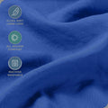 Hotel Quality 1 Piece Royal Blue Microfiber 40cm Deep Pocket Fitted Sheet - Double