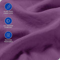 Hotel Quality 1 Piece Purple Microfiber 40cm Deep Pocket Fitted Sheet - Double