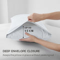 3 Piece 2000TC Microfibre 40cm Deep Pocket Fitted Sheet Set with Pillowcases - White King