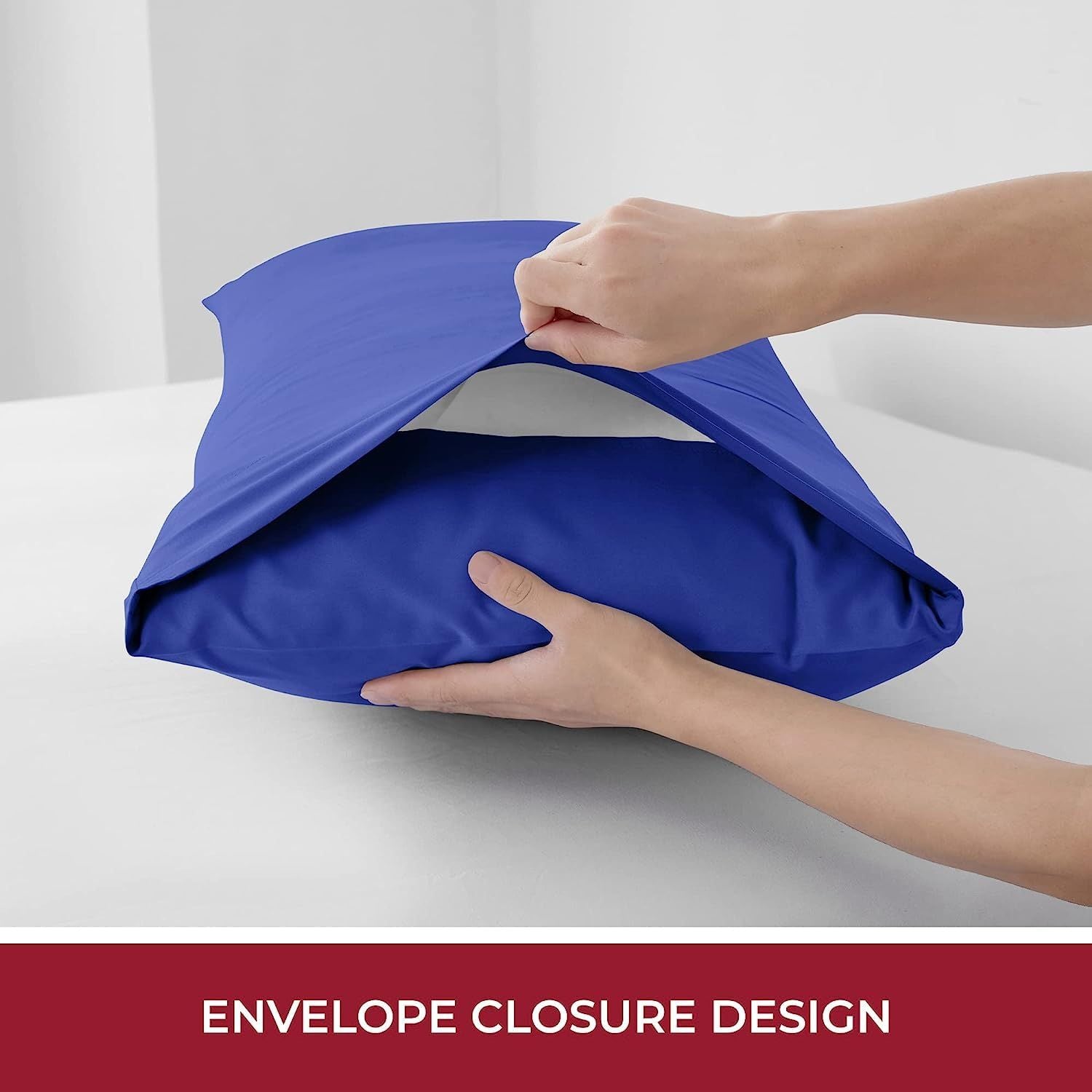 3 Piece 2000TC Microfibre 40cm Deep Pocket Fitted Sheet Set with Pillowcases - Royal Blue King