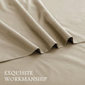 3 Piece 2000TC Microfibre 40cm Deep Pocket Fitted Sheet Set with Pillowcases - Camel Beige King