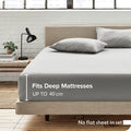 3 Piece 2000TC Microfibre 40cm Deep Pocket Fitted Sheet Set with Pillowcases - Silver Gray King