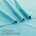 2000TC Microfibre Deep Pocket Bed Sheet Set - 4 Piece, Ice Blue, King