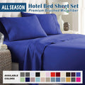 2000TC Microfibre Deep Pocket Bed Sheet Set - 4 Piece, Royal Blue, King