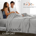 2000TC Microfibre Deep Pocket Bed Sheet Set - 4 Piece, Silver Gray, King