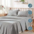2000TC Microfibre Deep Pocket Bed Sheet Set - 4 Piece, Silver Gray, King