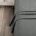 Elegant Comfort 1 Piece Grey 2000 Thread Count Microfiber Flat Sheet - King