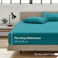 Hotel Quality 1 Piece Biscay Blue Microfiber 40cm Deep Pocket Fitted Sheet - King