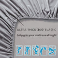 2 Piece 2000TC Microfibre 40cm Deep Pocket Fitted Sheet Set with Pillowcase - Silver Gray King Single