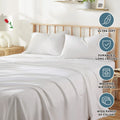 2000TC Microfibre Deep Pocket Bed Sheet Set - 3 Piece, White, King Single