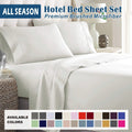 2000TC Microfibre Deep Pocket Bed Sheet Set - 3 Piece, Raw White, King Single