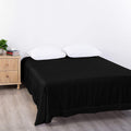 Elegant Comfort 1 Piece Black 2000 Thread Count Microfiber Flat Sheet - King Single