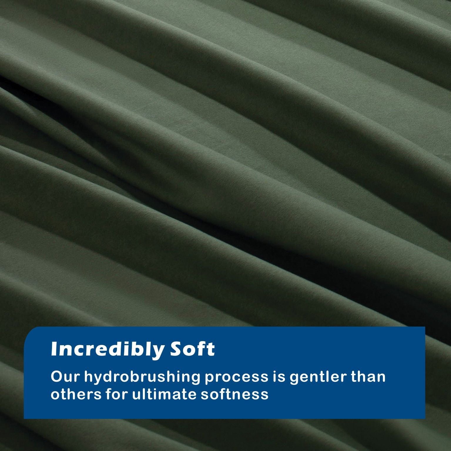 2000TC Microfibre Zipper Quilt Cover Set - 3 Piece, Olive Green, Queen