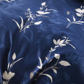 2000TC Microfibre Zipper Quilt Cover Set - 3 Piece, Navy Floral, Queen