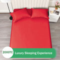 3 Piece 2000TC Microfibre 40cm Deep Pocket Fitted Sheet Set with Pillowcases - Red Queen