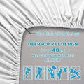 2000TC Microfibre Deep Pocket Bed Sheet Set - 4 Piece, White, Queen