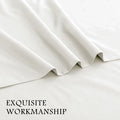 2000TC Microfibre Deep Pocket Bed Sheet Set - 4 Piece, Raw White, Queen