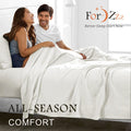 2000TC Microfibre Deep Pocket Bed Sheet Set - 4 Piece, Raw White, Queen