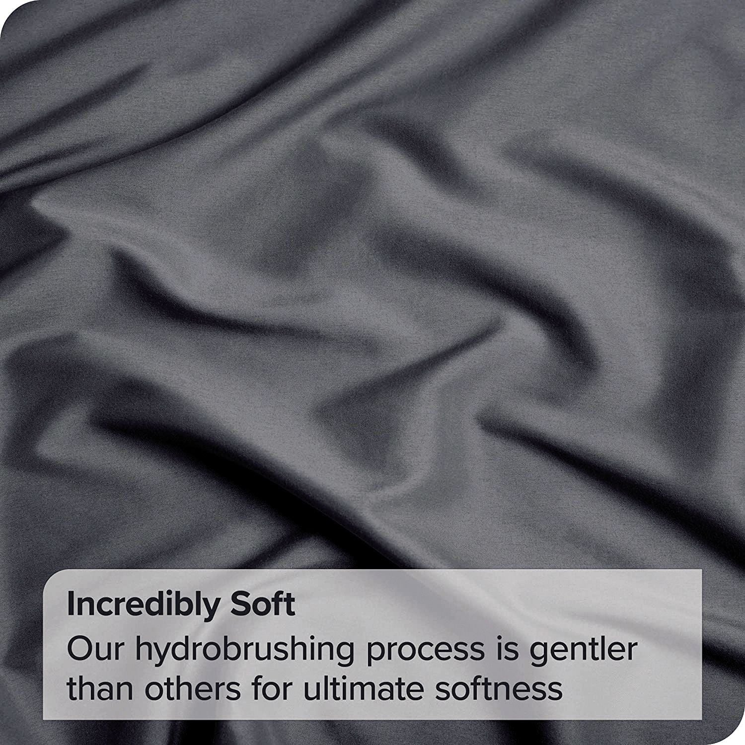 2000TC Microfibre Deep Pocket Bed Sheet Set - 4 Piece, Dark Gray, Queen