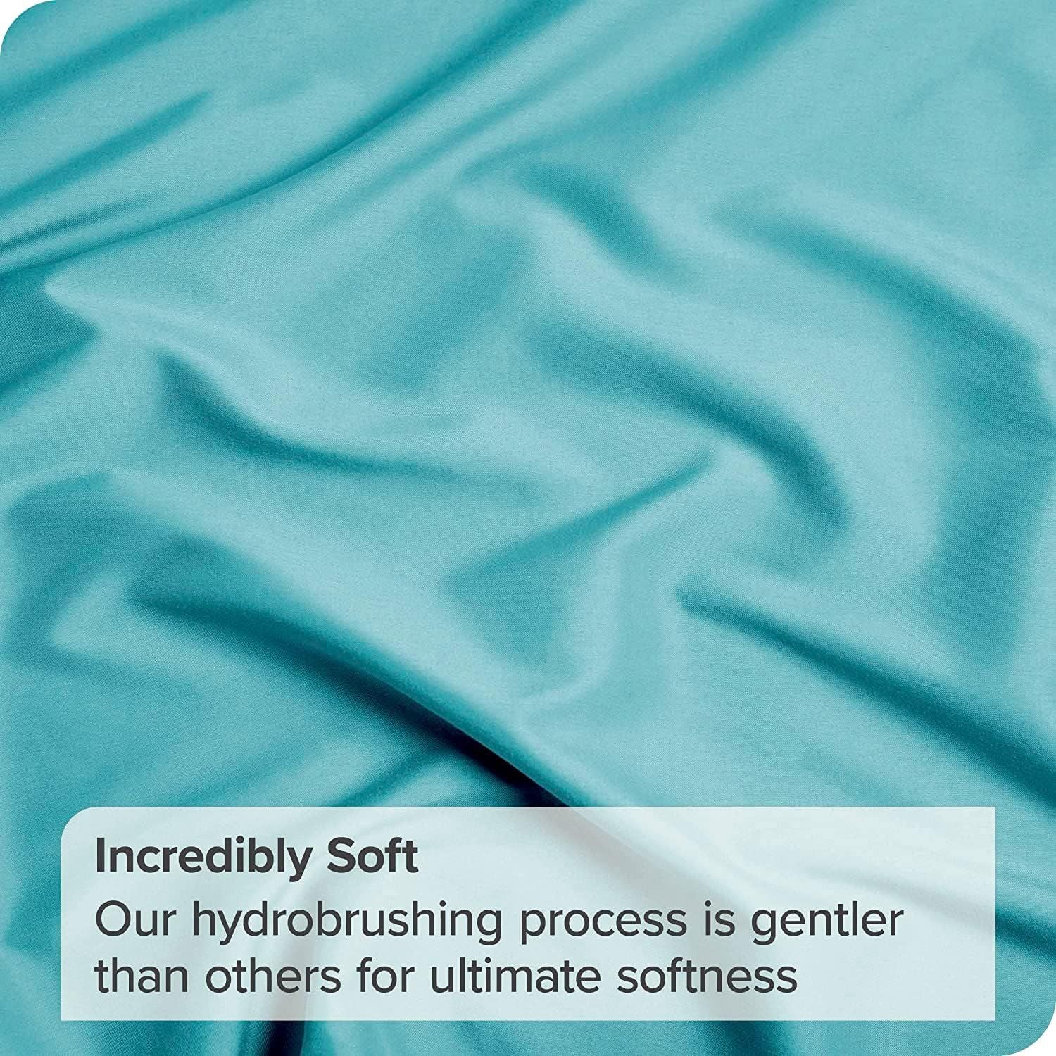 Elegant Comfort 1 Piece Ice Blue 2000 Thread Count Microfiber Flat Sheet - Queen