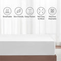 Hotel Quality 1 Piece White Microfiber 40cm Deep Pocket Fitted Sheet - Queen