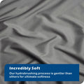 2000TC Microfibre Zipper Quilt Cover Set - 2 Piece, Grey, Single