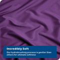 2000TC Microfibre Zipper Quilt Cover Set - 2 Piece, Purple, Single