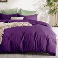 2000TC Microfibre Zipper Quilt Cover Set - 2 Piece, Purple, Single