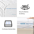 2 Piece 2000TC Microfibre 40cm Deep Pocket Fitted Sheet Set with Pillowcase - White Single