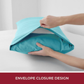 2 Piece 2000TC Microfibre 40cm Deep Pocket Fitted Sheet Set with Pillowcase - Ice Blue Single