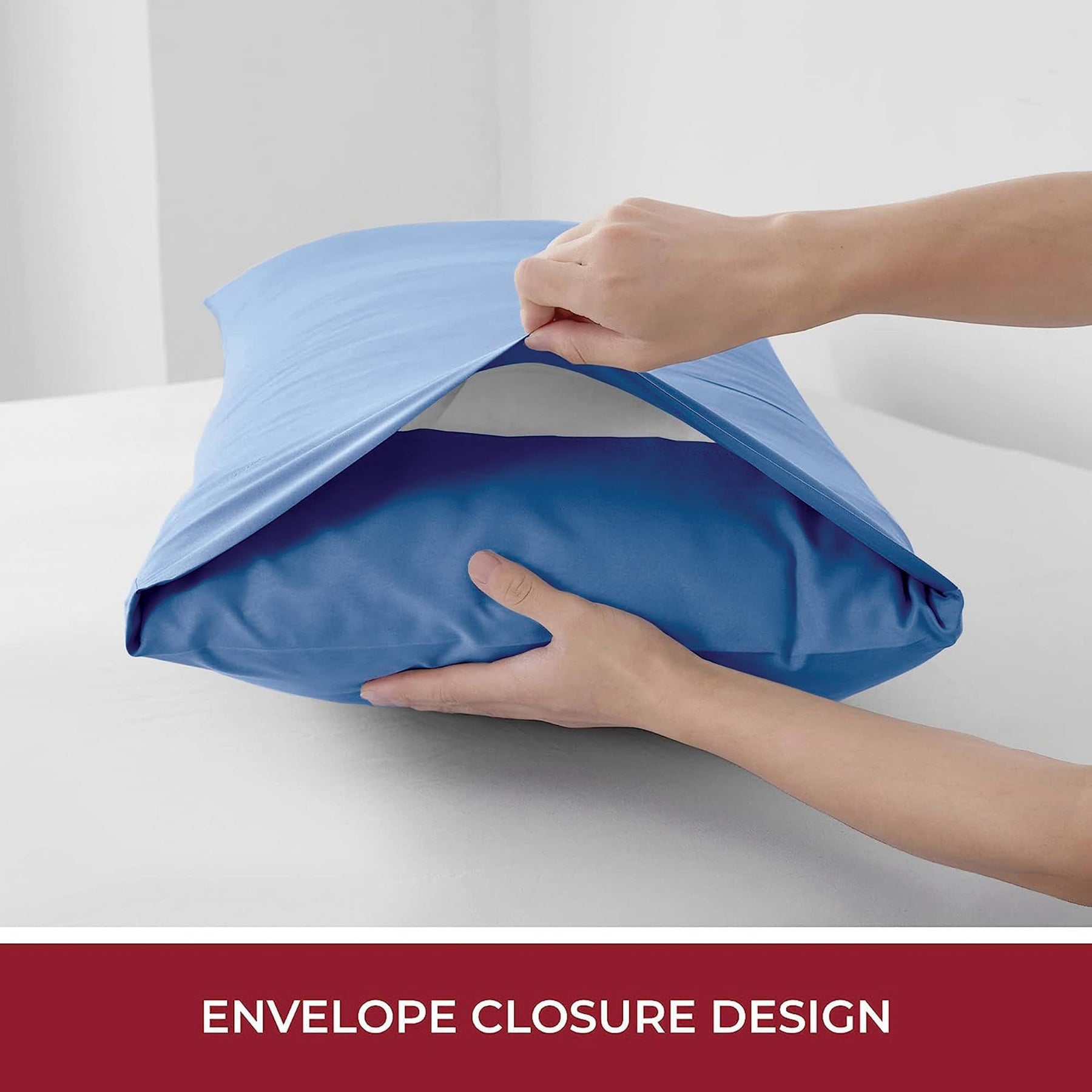 2 Piece 2000TC Microfibre 40cm Deep Pocket Fitted Sheet Set with Pillowcase - Ocean Single