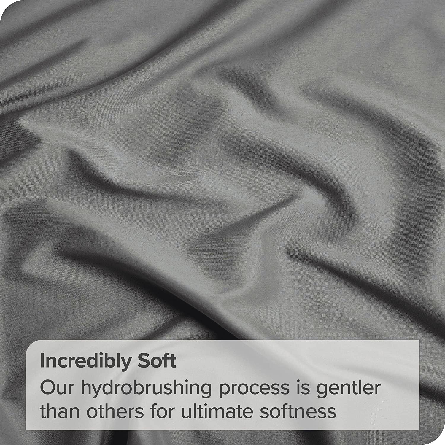 2000TC Microfibre Deep Pocket Bed Sheet Set - 3 Piece, Grey, Single