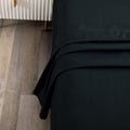 Elegant Comfort 1 Piece Black 2000 Thread Count Microfiber Flat Sheet - Single