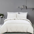 2000TC Microfibre Zipper Quilt Cover Set - 3 Piece, Raw White, Super King