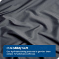 2000TC Microfibre Zipper Quilt Cover Set - 3 Piece, Dark Gray, Super King