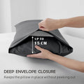 3 Piece 2000TC Microfibre 40cm Deep Pocket Fitted Sheet Set with Pillowcases - Dark Gray Super King