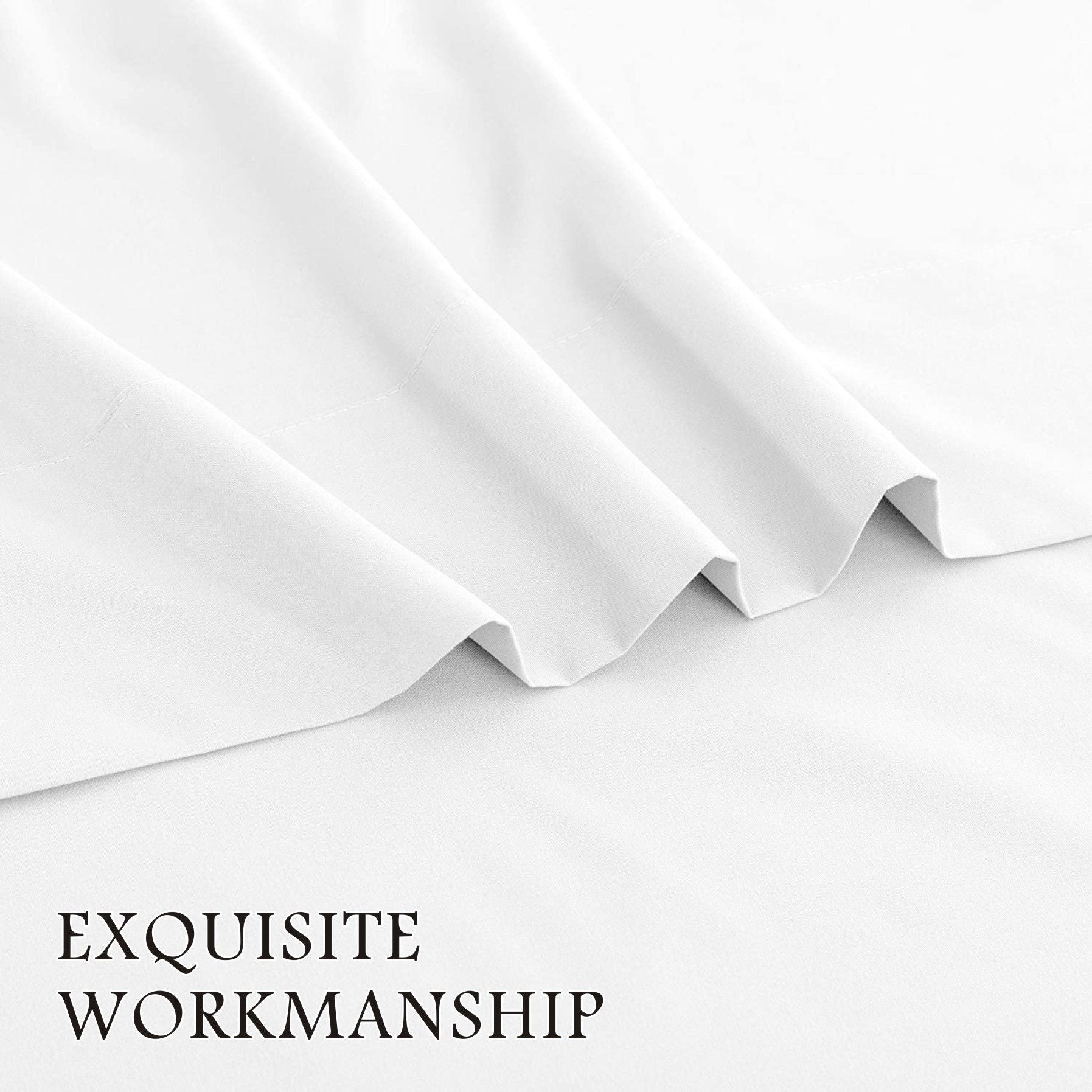 2000TC Microfibre Deep Pocket Bed Sheet Set - 4 Piece, White, Super King